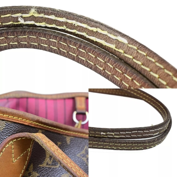 LOUIS VUITTON Neverfull MM Shoulder Tote Bag Monogram Leather authentic - Picture 10 of 16